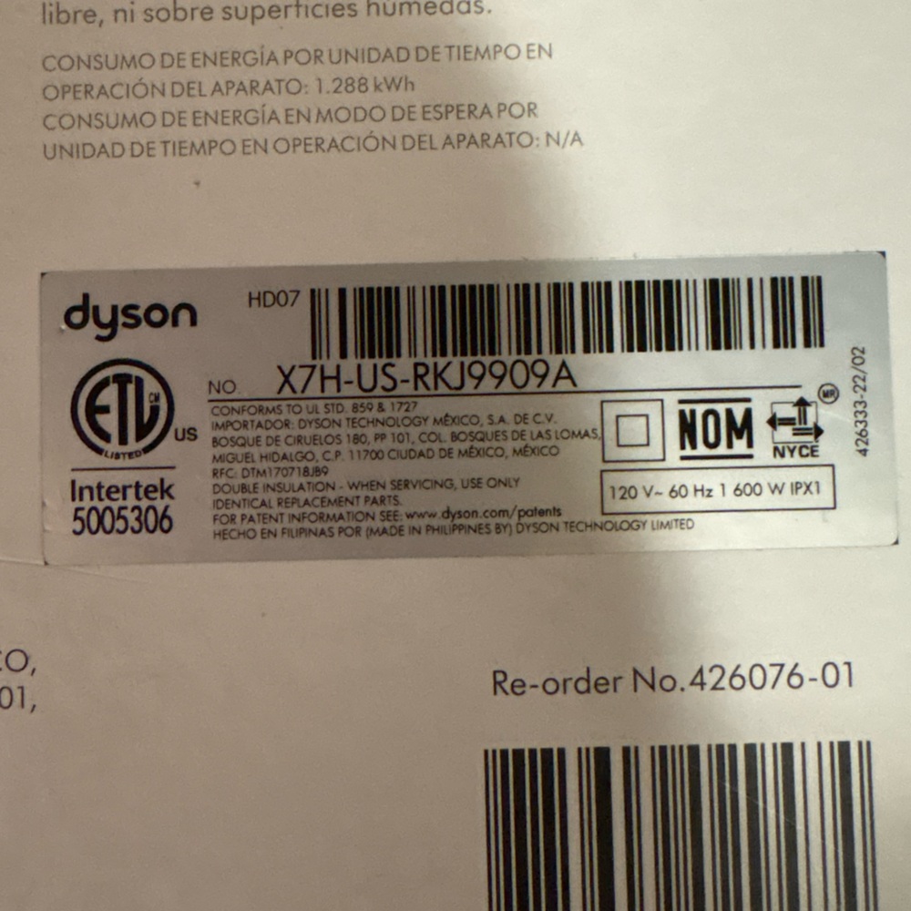 Dyson Supersonic Hair Dryer special in vinca blue and rose new with box - Picture 10 of 16